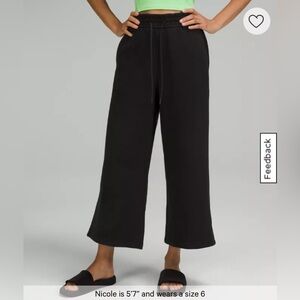 Like new Lululemon Loungeful High-Rise Wide-Leg Cropped Pant size 10